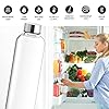 Treo by Milton Clarion Borosilicate Glass Fridge Water Bottle with Leak-Proof Airtight Stainless Steel Lid, 760 ml, Transparent for Hotel, Travel, Office, Home