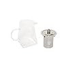 Tea Pot with Stainless Steel Infuser & Lid for Tea Coffee Maker Borosilicate Glass Transparent 550 ML (1 Piece)