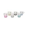 Tea Coffee Cups for Kittchen & Dining Table Bone China Printed Multicolour Set of 6 (160 ML) (Colour May Vary)