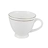 Tea / Coffee Cups with Saucers for Kitchen & Dining Table Decor Diamond Cut Pattern Bone China White (220 ML) Set of 12 (6 Cups & 6 Saucers)