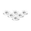 Mystrio Black, Tea Coffee Cups and Saucer Set of 12 pcs, 160ml