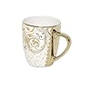 Tea / Coffee Cups for Kitchen & Dining Table Printed Bone China White Set of 6 (160 ML)