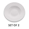 Pasta Plate/Soup Plate/Maggi Plate Tableware (22 cm, 2 Plates) White Opalware Tempered