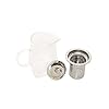Tea Pot with Stainless Steel Infuser & Lid for Tea Coffee Maker Borosilicate Glass Transparent 550 ML (1 Piece)