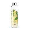 Treo by Milton Clarion Borosilicate Glass Fridge Water Bottle with Leak-Proof Airtight Stainless Steel Lid, 760 ml, Transparent for Hotel, Travel, Office, Home