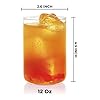 Borosil 350ml 6pc Radius Transparent Large Glass Set | Made in India Borosilicate Glass Tumblers for Drinking Water, Cold Drinks | Flame Proof, Microwave & Dishwasher Safe | for Daily use & Gifting