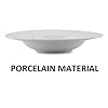 Pasta Plate/Soup Plate/Maggi Plate Tableware (22 cm, 2 Plates) White Opalware Tempered