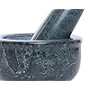 Marble Mortar and Pestle Set for Grinding Small Spices,Medicines Kharal Amam Dasta Okhli (4-inch, Green)