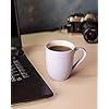 Black&White Tea Coffee Cups Set Bone China Tableware (Set of 2) 300 ml