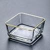 Serving Bow with Bamboo Wooden Tray for Snacks Fruits Dry Fruits Multipurpose Use (Set of 3) (2 Bowls & 1 Tray) (Square)