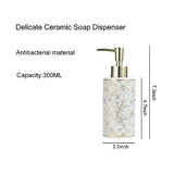 Soap Dispenser for Bathroom and Kitchen for Liquid Handwash Ceramic 300 ML (Black)