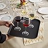 Serving Tray or Platter for Home & Bar Multi Use Non Slip Plastic Rubber Black (1 Pcs) 14 x 18 Inch