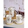 Tea / Coffee Cups for Kitchen & Dining Table Printed Bone China White Set of 6 (160 ML)