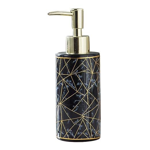 Soap Dispenser for Bathroom and Kitchen for Liquid Handwash Ceramic 300 ML (Black)