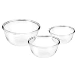 Mixing Bowls Set of 3 (500ML, 1000 ML, 1500 ML, Transparent)