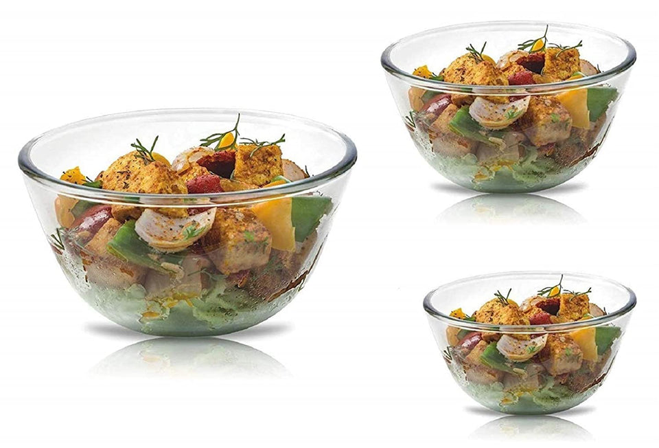 Mixing Bowls Set of 3 (500ML, 1000 ML, 1500 ML, Transparent)