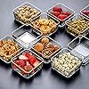 Serving Bow with Bamboo Wooden Tray for Snacks Fruits Dry Fruits Multipurpose Use (Set of 3) (2 Bowls & 1 Tray) (Square)