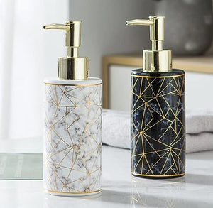 Soap Dispenser for Bathroom and Kitchen for Liquid Handwash Ceramic 300 ML (Black)