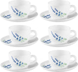 English Lavender, Tea Coffee Cups and Saucer Set of 12 pcs, 160ml