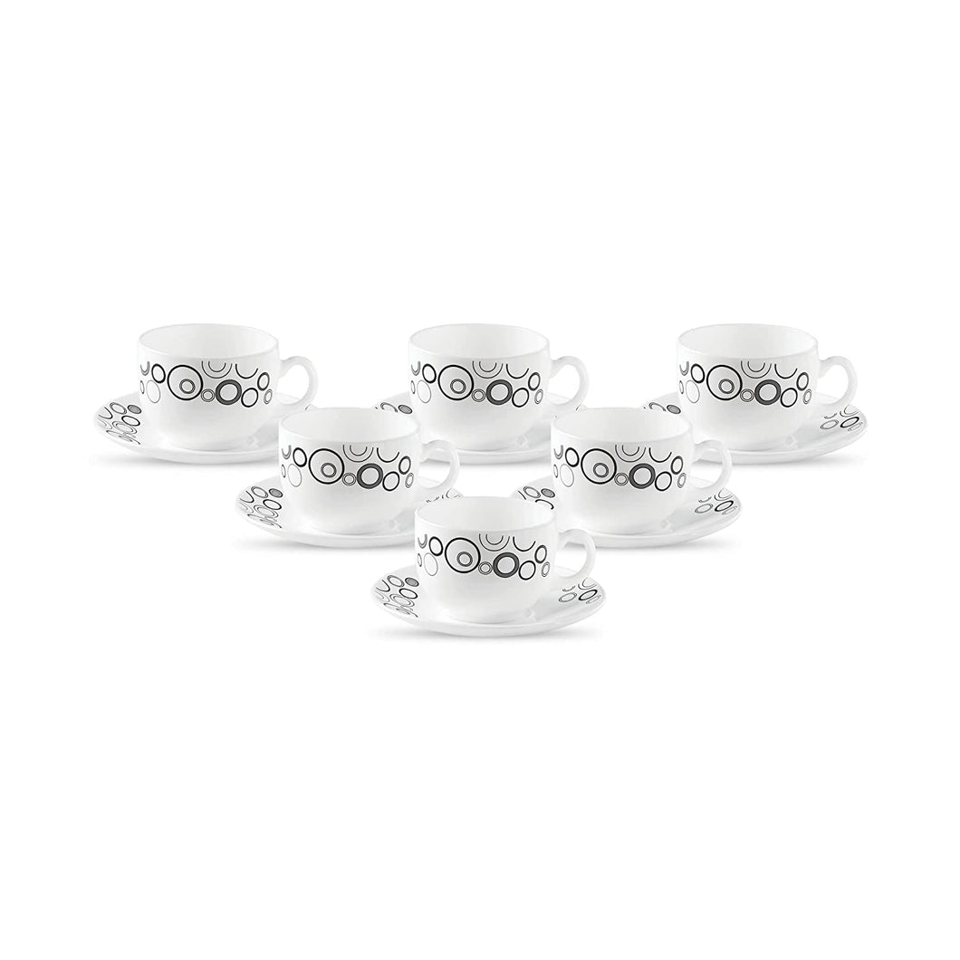 Misty Drops, Tea Coffee Cups and Saucer Set of 12 pcs, 160ml