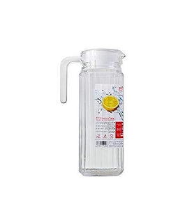 Glass Water Jug Glass with Plastic Lid - 1.1 L, Transparent