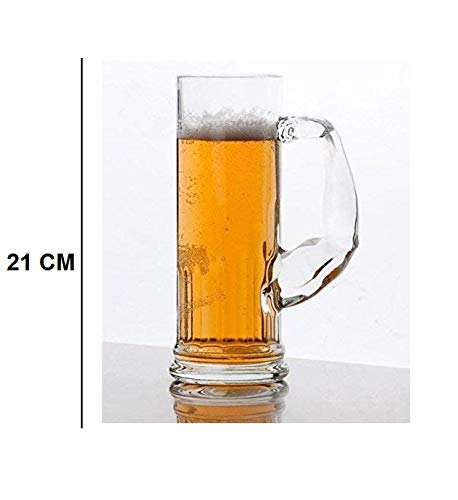 Beer Mug Glass with Muscle Handle Tableware Glassware 600 ML