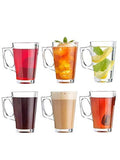 Coffee Glass Mugs Transparent, 230 ml, Set of 6 Pcs Imported Glasses