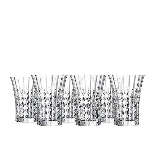 Glass Water Transparent Crystal Clear - 6 Pieces (280 ml)