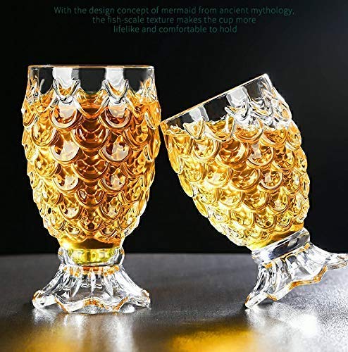 Crystal Clear Dynamic Pineapple Glass 250 ml Set of 6 Pcs (6)