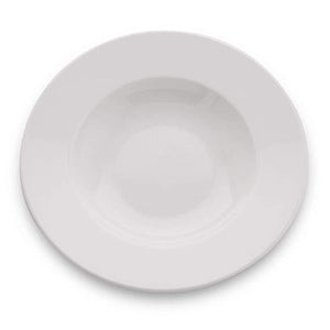 Pasta Plate/Soup Plate/Maggi PlateTableware (22 cm, 6 Plates) White Opalware Tempered