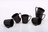 Bone China Mug for Tea/Coffee Green Tea Espresso Hot Beverage Cup Set of 6 210 ML (Red)