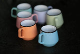 Ceramic Coffee Mugs/Tea Cups/Milk Hot or Cold Beverage with Handle Ideal Best Gift for Friends, Anniversary, Valentine Day, Birthday 210 ML Pack of 6 (Multi-Color)