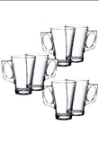 Coffee Glass Mugs Transparent, 230 ml, Set of 6 Pcs Imported Glasses