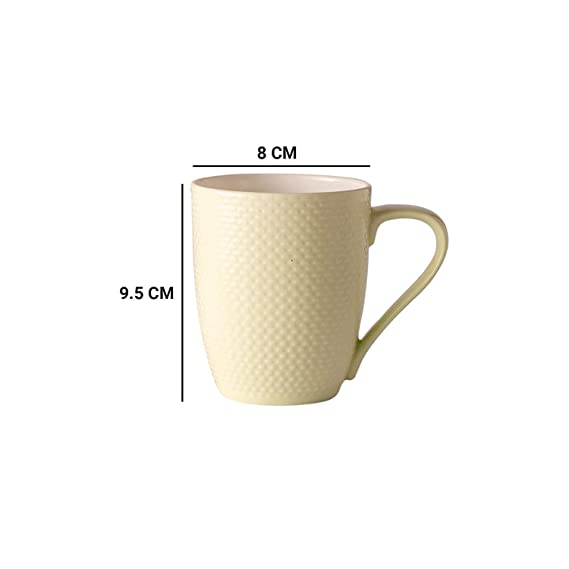 Tea Coffee Cups Set Bone China Tableware (Set of 6) 300 ml