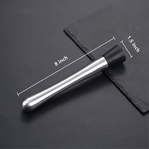 Stainless Steel Cocktail Muddler, Perfect for Bars, Catering Events and Home Use (1, 8 Inches)