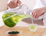 Green Duck Pot 1.3L Glass Pitcher with Plastic lid,Drinking Beverage Jug,Glass Water jug for Home use