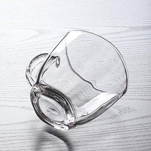 Durable Crystal Glass Tea Cup and Saucer (6 Cups and 6 Saucers) 120 ml Each