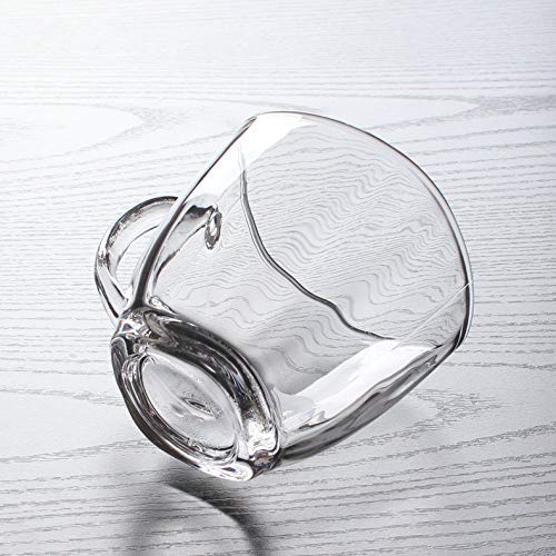 Durable Crystal Glass Tea Cup and Saucer (6 Cups and 6 Saucers) 120 ml Each