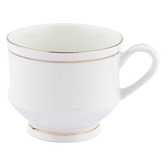 Ceramic Coffee Cup - 6 Pieces, White, 140 ml