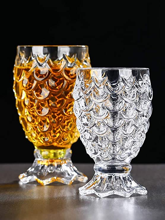 Crystal Clear Dynamic Pineapple Glass 250 ml Set of 6 Pcs (6)