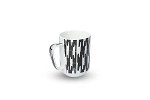 Bone China Tea/Coffee Cups 270 ML Pack of 1 Mug (Black and White)