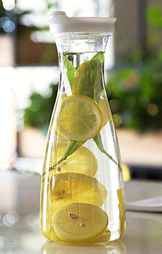 Water Juice Jug or Decanter with Lid for Soft Drink Multi Use Polycarbonate Plastic Transparent 1.5 LTR (1 Piece)