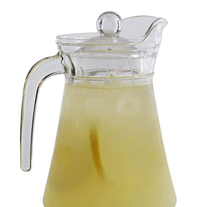 Green Duck Pot 1.3L Glass Pitcher with Plastic lid,Drinking Beverage Jug,Glass Water jug for Home use