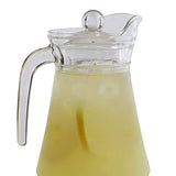 Green Duck Pot 1.3L Glass Pitcher with Plastic lid,Drinking Beverage Jug,Glass Water jug for Home use