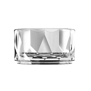 Glass Crystal Clear Cut Square Pattern Solid Bowl (280 ml , Transparent , Set of 6 ).