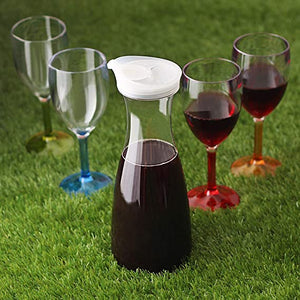 Water Juice Jug or Decanter with Lid for Soft Drink Multi Use Polycarbonate Plastic Transparent 1.5 LTR (1 Piece)