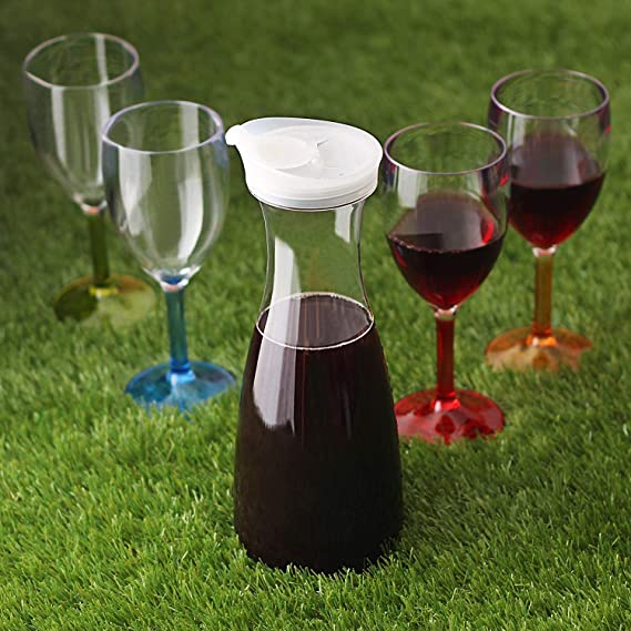 Water Juice Jug or Decanter with Lid for Soft Drink Multi Use Polycarbonate Plastic Transparent 1.5 LTR (1 Piece)