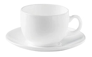 Cup and Saucer Set 12 for Tea Coffee Espresso Opal Ware 180 ml