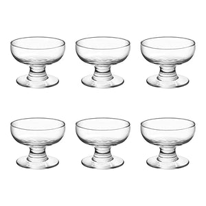 Ice Cream Glass Bowl Set of 6 for Kitchen Dining Decor Fruits Salads Pudding Multipurpose Use Transparent (165 ML)