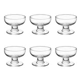 Ice Cream Glass Bowl Set of 6 for Kitchen Dining Decor Fruits Salads Pudding Multipurpose Use Transparent (165 ML)